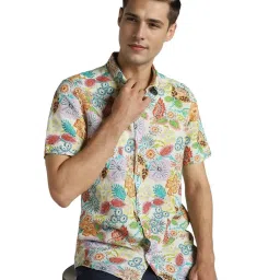 Simon Carter London Multi Floral Print Slim Fit Shirt image 4