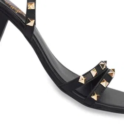 Shoetopia Women's Black Ankle Strap Sandals image 4