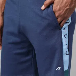 ALCIS Soft-Touch Navy Slim Fit Sports Shorts image 4