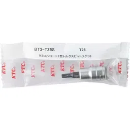 Ktc Short T-TorxBit Socket T25 9.5 mm Sq. Drive 50 mm Length, BT3-T25S image 3