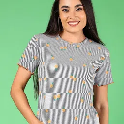 V-Mart Women Printed T-shirt-image-92