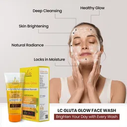 Lio Cosmeds Set Of 2 Lc Gluta Glou Face Wash- 70 g & Moisturizing Lotion- 80 ml image 5