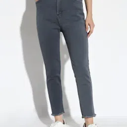 showoffff SHOWOFF Grey Denim Slim Fit Mid Rise Jeans-picture-19