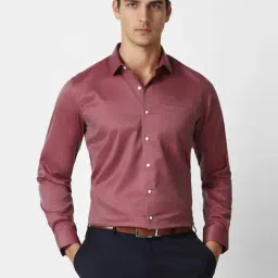 Van Heusen Maroon Cotton Slim Fit Shirt-picture-26