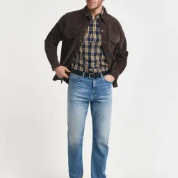 Gant Fashion Evening Blue Regular Fit Checked Shirt image 3