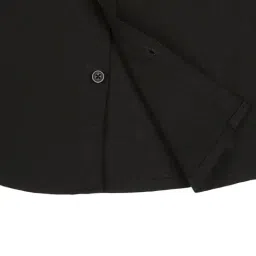 Charchit Boys Black Cotton Comfort Fit Shirt image 4