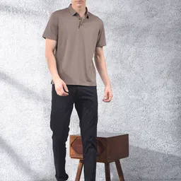 Crimsoune Club Men Textured Slim Fit Mid-Rise Chinos-image-4