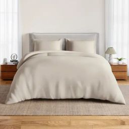 Spaces Cotton White Solid 170 TC Double Size Bedsheet with 2 Pillow Covers-picture-22