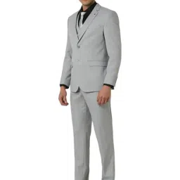 Van Heusen Grey Slim Fit Three Piece Suit image 3