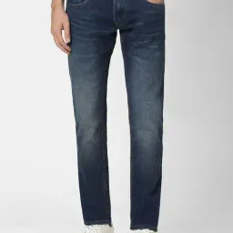 Peter England Navy Cotton Skinny Fit Jeans-picture-22