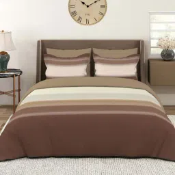 Layers Duracount 225 CVC Cotton Blend Stripes Pattern Bedsheet Set-picture-14