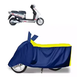 Auto Pearl Bike Cover for Hero Electric Electric NYX BS6 (Yellow & Blue)-picture-17