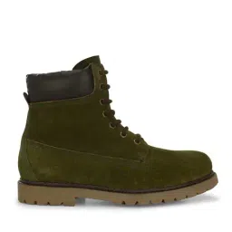 Carlo Romano Men's Olive Derby Boots-picture-39