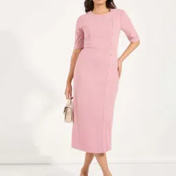 Styli Pink Bodycon Dress-image-35
