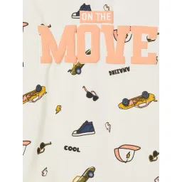 Fame Forever by Lifestyle Boys Off White Cotton Printed Sweatshirt image 4