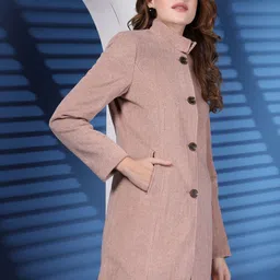 The Roadster Lifestyle Co Single-Breasted Mock Collar Overcoat image 2