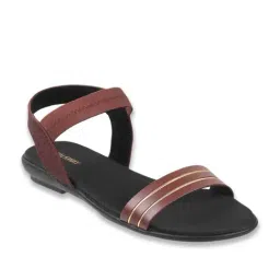 Walkway Women's Brown Ankle Strap Sandals-image-66