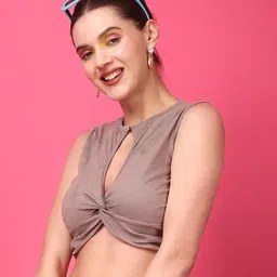 Scorpius Beige Slim Fit Crop Top-picture-23
