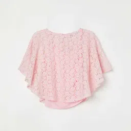 Fame Forever by Lifestyle Kids Peach Cotton Regular Fit Top-picture-14