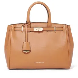 Forever New Signature Stephanie Tan Solid Medium Satchel Handbag-picture-34