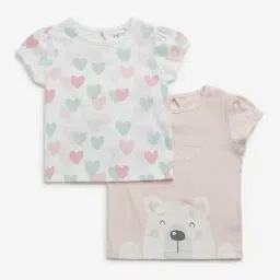 HOP Baby by Westside Pink Printed Tops - Pack of 2-picture-16