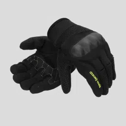 Royal Enfield Aeroflex Black & Neon Textured Riding Gloves - 2XL-image-82
