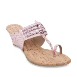 Metro Women's Rose Gold Toe Ring Wedges-picture-47