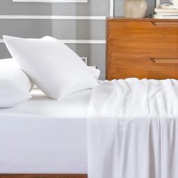 Maspar Colorart Eden White 144 TC Cotton Double Bed Sheet With 2 Pillow Covers-picture-38