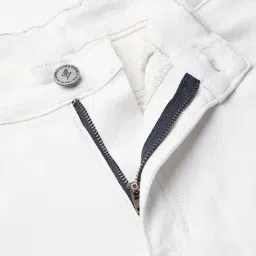 Campus Sutra White Regular Fit Distressed Jeans image 4