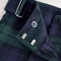 NEXT Women Checked Pleated Wide Leg Trousers image 3