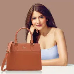 Lavie Celine Tan Synthetic Solid Handbag-image-8