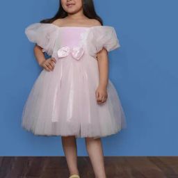 Bella Moda Girls Pink Regular Fit Dress-picture-31