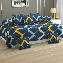 Homybees Geometric 220 TC Single Flat Bedsheet with Pillow Covers-picture-16