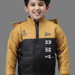 Gerk Boys Mock Collar Colourblocked Padded Jacket-picture-46