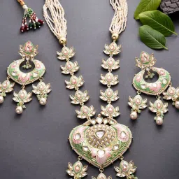 Fida Handmade Bridal Ethnic Multicolor Jewellery Set-image-3