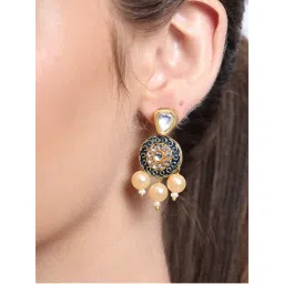 AARSEE OFFICIAL Blue Enamelled Earrings-image-25