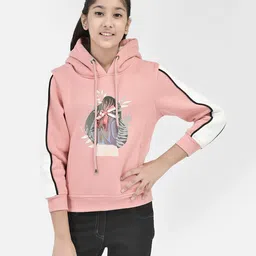 CRIMSOUNE CLUB Cotton Full Sleeves Girl Printed Sweatshirt - Pink-picture-43