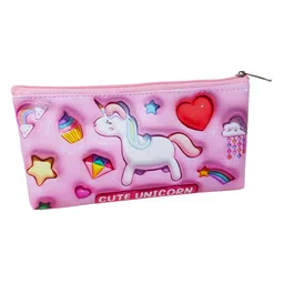Parteet Premium Quality Unicorn Printed Pencil Pouch with Zipper Lock and Birthday Return Gift For Kids-picture-10