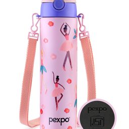 PEXPO Sporty Cute Sipper - 700 ml Stainless Steel Single Wall Water Bottle for Kids | Dancing Girl UV Printed Design |Leak of & BPA Free|School, Picnic, Travel-picture-5