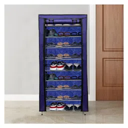 Urban Choice 9-Layer Blue Metal Shoe Rack Durable, Space Saving Organizer for Home & Office-picture-22