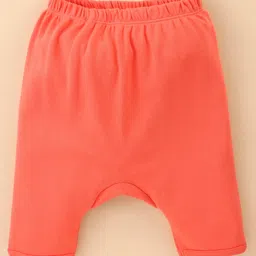 Ben Benny Cotton Knit Full Length Diaper Legging Stars Print Pack Of 2 - Orange & White image 2