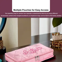 HOMESTIC Pink Set of 1 Regular Jewellery Organiser Organisers image 4