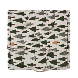 Kuber Industries Maroon & Green 6 Pieces Printed Cotton Chair Pads image 3