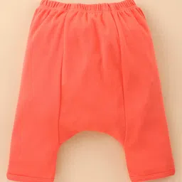 Ben Benny Cotton Knit Full Length Diaper Legging Stars Print Pack Of 2 - Orange & White image 3