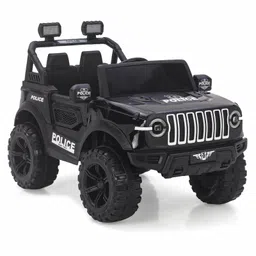 fab n funky Battery Operated Ride On Jeep With Music Light & Remote - Black image 3