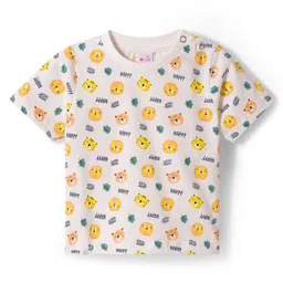 WOW Clothes Sinker Woven Half Sleeves Dungaree & Half Sleeves Printed Inner Tee - Green & White image 3