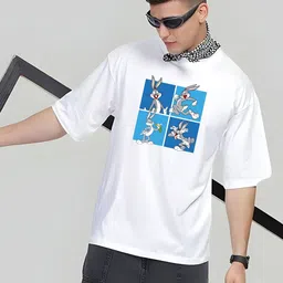 KAIDO Graphic Printed Drop-Shoulder Sleeves Oversized Cotton T-shirt-picture-34