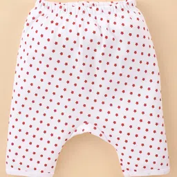 Ben Benny Cotton Knit Full Length Diaper Legging Stars Print Pack Of 2 - Orange & White image 4