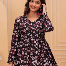 Royal Marque Floral Print Cotton Peplum Top-picture-14