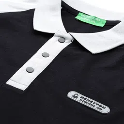 United Colors of Benetton Men Colourblocked Polo Collar T-shirt image 5